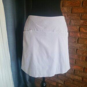 S.C. & CO. Ladies' Tummy Control Skort - White/Med Blue Stripe (blue shorts) -M